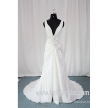 2010 Latest Style V-neck A-Line Princess Wedding Gown (43053)